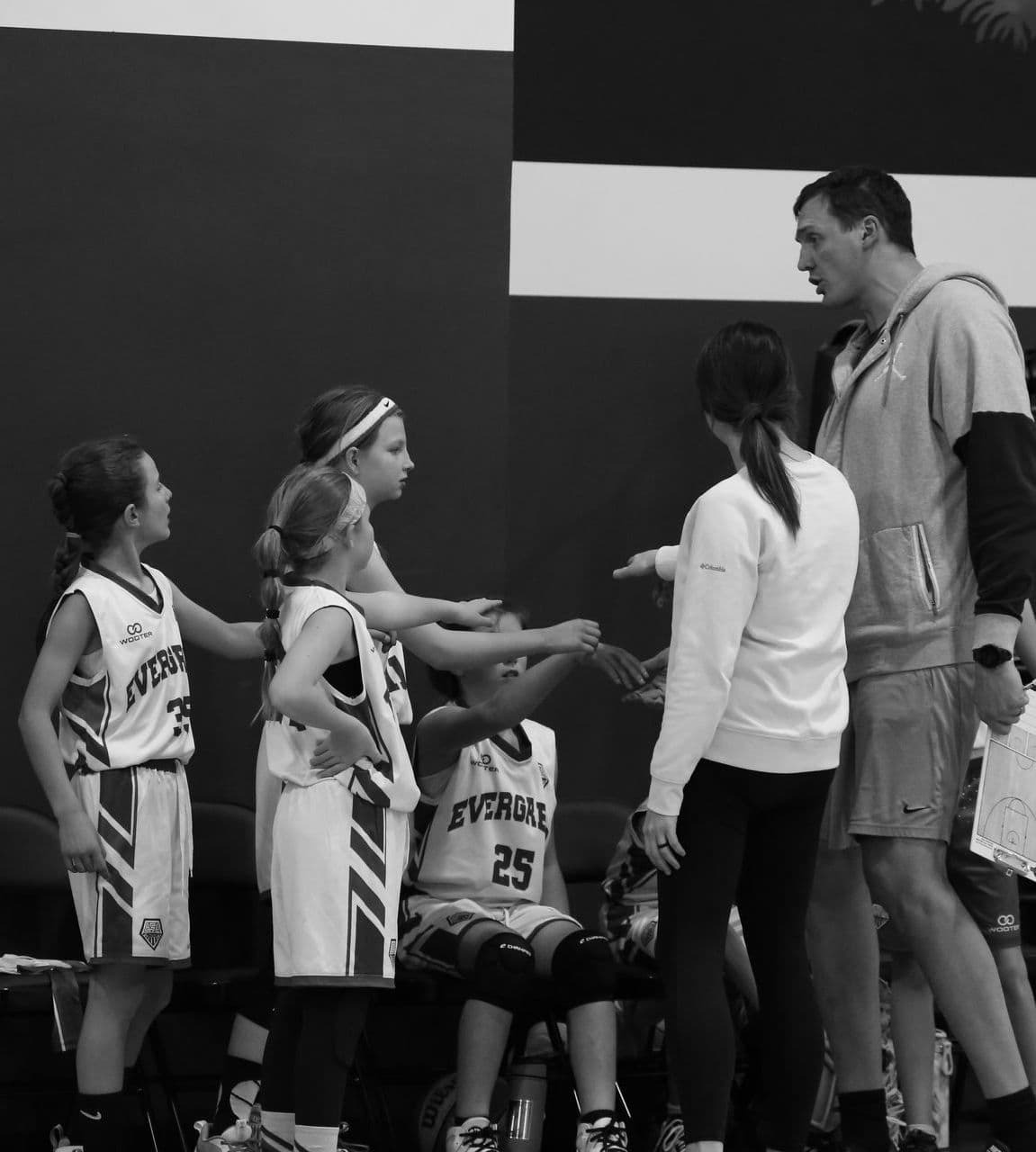 ESA coach with athletes at a game